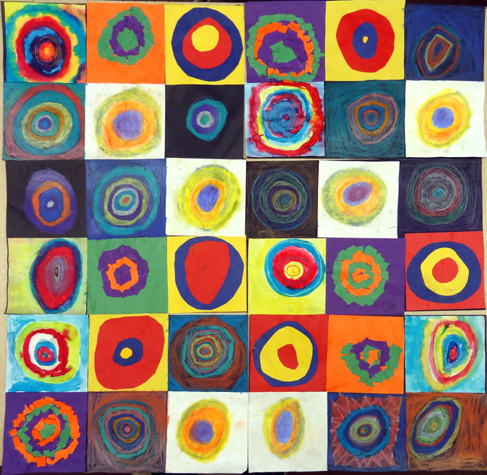  瓦西里·康丁斯基 wassily kandinsky ——色彩研究：正方形和同心圆1